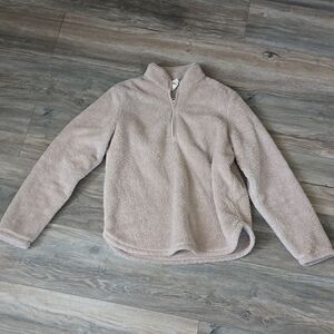 H&M • Fleece Quarter Zip Sweater, Size Small